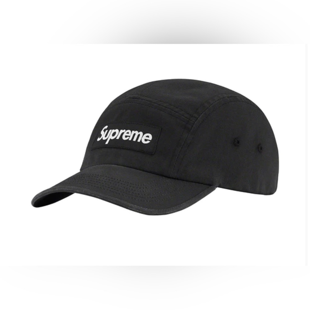 Supreme Washed Chino Twill Camp Cap Black